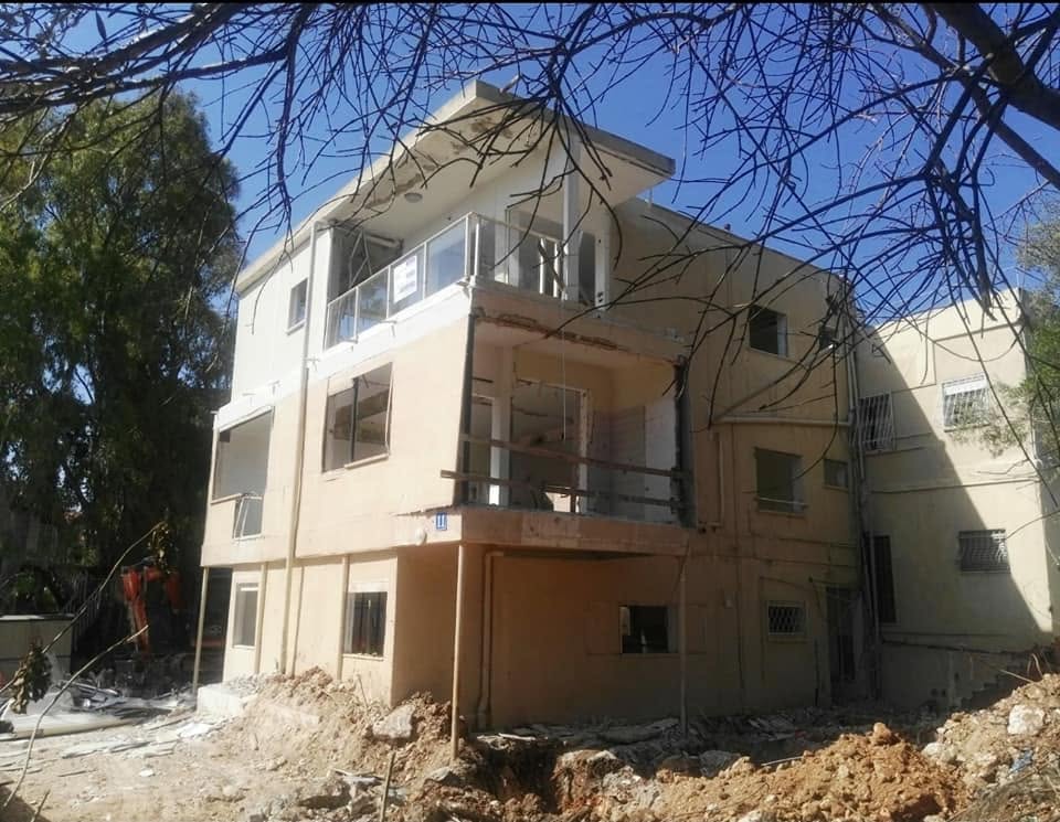 המבנה במהלך העבודות